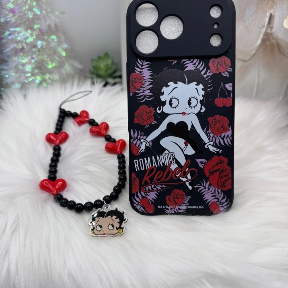 Betty Boop iPhone 17 Pro Max Case with Phone lanyard